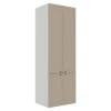 Módulo Paneleiro 208x70x56cm 4 Portas 100% MDF Cozinha Provence Robel Branco/Fendi Matte