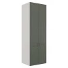 Módulo Paneleiro 208x70x56cm 4 Portas 100% MDF Cozinha Provence Robel Branco/Salvia Matte