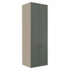 Módulo Paneleiro 208x70x56cm 4 Portas 100% MDF Cozinha Provence Robel Fendi/Salvia Matte