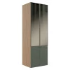 Módulo Paneleiro 208x70x56cm 4P Com Vidro Reflecta Cozinha Provence Robel Hanover/Salvia Matte