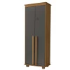 Organizador Multiuso 75cm 2 Portas México RV Móveis Cinamomo/Grafite