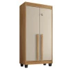 Organizador Multiuso 70cm Lavanderia Quarto Escritório 2 portas Paris RV Móveis Cinamomo/Off White