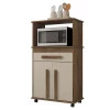 Balcão Multiuso Para Micro-ondas ou Forno 74cm Toronto RV Móveis Freijó/Off White