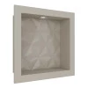 Nicho Para Banheiro 30x30 Com LED Mármore Sintético Cozimax Bege Textura