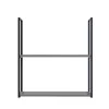 Módulo Nicho Metal 68x60x33cm 2 Prateleiras Cozinha Modulada Robel Cinza