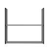 Módulo Nicho Metal 68x80x33cm 2 Prateleiras Cozinha Modulada Robel Cinza