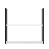 Módulo Nicho Metal 68x80x33cm 2 Prateleiras Cozinha Modulada Robel Branco