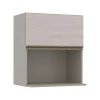 Módulo Armário Aéreo Nicho Micro-Ondas 68x60 100% MDF Cozinha Modulada Gold Robel Fendi/Aspen