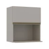 Módulo Armário Aéreo Nicho Micro-Ondas 68x60 100% MDF Cozinha Modulada Gold Robel Fendi/Fendi