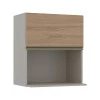 Módulo Armário Aéreo Nicho Micro-Ondas 68x60 100% MDF Cozinha Modulada Gold Robel Fendi/Hanover