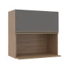 Módulo Armário Aéreo Nicho Micro-Omdas 68x70 100% MDF Cozinha Modulada Gold Robel Hanover/Cinza