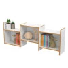 Nicho de Parede Decorativo Livros 124cm Million Patrimar Branco/Cinamomo