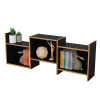 Nicho de Parede Decorativo Livros 124cm Million Patrimar Preto/Cinamomo