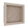 Nicho Para Banheiro 40x30x10 Mármore Sintético Cozimax Bege Textura