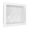 Nicho Para Banheiro 40x30 Com LED Mármore Sintético Cozimax Branco Textura