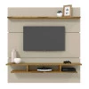 Painel Para TV 60 Polegadas Adryan Patrimar Off White/Nature
