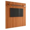 Painel Frisado 191x250cm Para TV 75 Polegadas Oslo Lukaliam Jequitiba