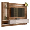 Painel Para TV Até 55 Pol Leblon 2.1 Lukaliam Canela/Off White