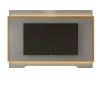 Painel Para TV 75 Polegadas Com LED 2.1 Koly EAX Móveis Cinza/Tauari