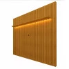 Painel Ripado 230x250 Com LED Para TV 85 Polegadas Nobre Gelius Naturale