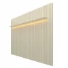 Painel Ripado 230x250 Com LED Para TV 85 Polegadas Nobre Gelius Off White