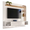 Painel Para TV 55 Polegadas 180cm Supreme 1.8 Lukaliam Off White/Tauari
