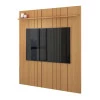 Painel Ripado Para TV 75 Polegadas 180cm Clean 1.8 EDN Freijo