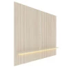 Painel Ripado 3D 100% MDF 180 x 250 Para TV 70 Polegadas Com LED Requinte Gelius Off White