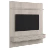 Painel Ripado Oslo Para TV 75 Polegadas 191cm x 207cm Bancada Bali 1.9 Lukaliam Off White