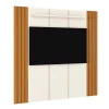 Painel Ripado Para TV 75 Polegadas 2.00m Veyron 2.0 EDN Off White/Cedro
