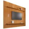 Painel Ripado 218x230 Para TV 75 Polegadas Sala Roma RV Móveis Cinamomo
