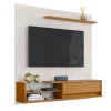 Painel Para TV 55 Polegadas 160cm Dali Lukaliam Off White Perolizado/Tauari