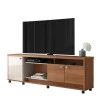 Rack Bancada Para TV 65 Polegadas Dallas 1.8 Lukaliam Jequitiba/Off White Perolizado