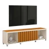 Rack Para TV 1.80cm 75 Polegadas Brise 1.8 EDN Off White/Cedro 