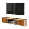 Rack Para TV 218cm 75 Polegadas Brise 2.2 EDN Off White/Cedro 