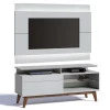 Rack com Painel Para TV Classic Mais 1G 1.4 Com LED Imcal Branco