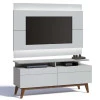 Rack com Painel Para TV Classic Mais 2G 1.4 Com LED Imcal Branco