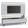 Rack com Painel Para TV Classic 3G Mais 2.2 Com LED Imcal Branco