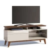 Rack Pequeno TV 55 Polegadas Classic 1G Mais 1.4 Imcal Off White/Freijó