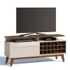 Rack Pequeno TV 55 Polegadas Classic Mais AD 1.4 Imcal Off White/Freijó