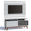 Rack com Painel Para TV Classic Mais AD 1.4 Com LED Imcal Branco