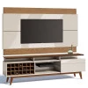 Rack com Painel Para TV Classic AD Mais 2.2 Imcal Off White/Freijo