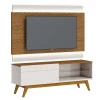 Rack com Painel Para TV 146cm 1 Gaveta Classic 1G 1.4 Com LED Imcal Freijo/Off White