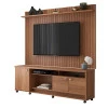 Rack com Painel Frisado 185cm Para TV 75 Dallas Lukaliam Jequitiba