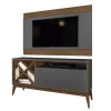 Rack Com Painel Para TV 55 Pol Merlot 135 EDN Grafite/Naturale