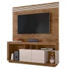 Rack Com Painel TV Até 55 Pol Napole 1.6 Lukaliam Canela/Off White