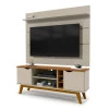 Rack com Painel Para TV 65 Polegadas 160cm Prism 1.6 Patrimar Off White/Cumaru