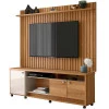 Rack com Painel Ripado Para TV 75 Polegadas Dallas Lukaliam Freijo/Off White