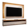 Rack com Painel TV 65 Polegadas Sublime 1.8 Com LED Gelius Off White/Naturale