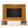 Rack Com Painel Ripado Brise TV 75 Polegadas 260cm Thor 2.6 EDN Cedro/Off White